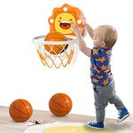 UFUH Indoor Mini Basketball Hoop for Toddlers Kids Boys Bedroom,Adjustable Height,Space-Saving,Christmas Birthday Gifts Toy for Boys,Toddler Kids Toys