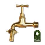 Bradas Layflat GKK011213 Brass Garden Tap 1/2 Inch External Tap Valve, Yellow, 10 x 10 x 10 cm