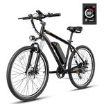 Jasion EB5 Electric Bike for Adults, 500W Peak Motor, 360Wh Removable Battery, 32km/h Commuting Electric Mountain Bike, 7 Speed, Front Fork Suspension Ebike