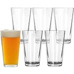 Pint Glasses Set of 6 - 16 oz Drink