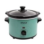 IMUSA USA GAU-80113T 1.5 Quart Teal Slow Cooker with Glass Lid