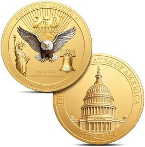 America 250 Anniversary Coin - 250 Anniversary USA Merchandise, 1776-2026 Coins, 250th Commemorative Coin, 250 Years of Freedom Challenge Coins Ideal Collectible, 1 pc