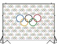 7x5ft Olympic Sport Backdrop Olympic Sports International Banner Photography Backdrops Countries for Classroom Garden Grand Opening Sports Clubs Party Events Decorations Photo Background Vinyl