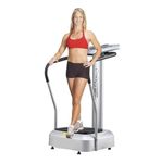 SOBO Crazy Fit Machine Vibration Home & Gym Workout for Full Body, Weight Loss 1 to 99 Speed Levels with Exercise Manual Booklet 1 Year Warranty with Tummy Trimmer (Black-Silver)