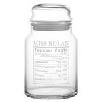 Let's Make Memories Personalized Teacher Candy Jars - Teacher Appreciation Gift - Facts Design