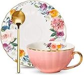 ONEUSTAR Tea Cup and Saucer Set for
