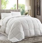 Chezmoi Collection Super Soft Goose Down Alternative Polyfiber Twin Comforter with Corner Tab, White