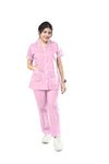 UNIFORM CRAFT Female Nurse Uniform Clothing Set | Hospital Staff, Clinics, Home Health, Nanny Uniforms For Women Made Of Polyester-Cotton (Large, Pink)