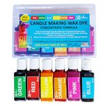 R Wellness® Color for Candle Making Wax Dye Pigment Set of 6 Colors, 20 ML Each Candle Pigment Liquid Colors and Candle Making Dyes for All Types of Candle Wax