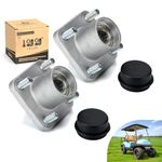 10L0L Lot de 2 moyeux de roue avant de chariot de golf avec roulements scellés et capuchon anti-poussière pour Club Car DS et modèles ultérieurs à partir de 2003 - Numéro OEM : 102357701