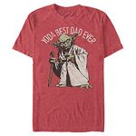 STAR WARS Men's Green Dad T-Shirt, Red Heather, Large