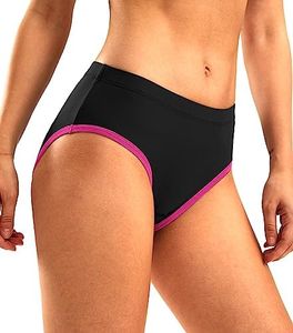 Bikewa Women's 4D Padded Bike Underwear Cycling Bicycle Shorts Mountain Biking Riding Briefs Biker Cycle Spin Undershorts Padding Motorcycle Gear for Women(Black/Rosy,S)