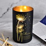 Personalised Candle Coconut Wax Candle Mothers Day Gifts for Her Custom Gift for Birthday Anniversary Christmas Him Men Women up to 40 Hours Burn Time (Giardino di Rose, Design 03)