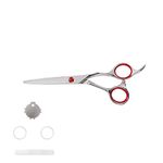 Mr. Barber Classic X Series 6 inch Stainles Steel Professional Hair Cutting Scissors - Silver Ergonomic Design