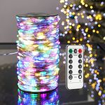 RESNICE Multicolor Fairy Lights 100FT Plug in Indoor RGB LED String Lights with Remote Timer 8 Modes for Bedroom, Living Room, Porch, Patio, Christmas Wedding Party Decoration