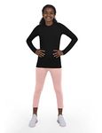 TCA Girls' SuperThermal Long Sleeve Performance Base Layer Running Training Top - Black Rock, 10-12 Years