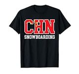China Flag Snowboarder - Chinese CH
