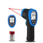 Infrared Thermometer High Temp Thermometer Pyrometer -58℉- 2732℉ (-50℃ to 1500℃),30:1 Distance Spot Ratio,AP-2732 Non-Contact Digital Dual Pointers Flashlight IR Temperature Gun for Forge Kiln