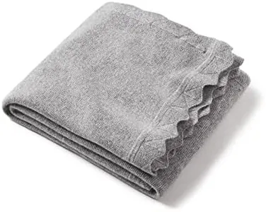 State Cashmere Luxe Blanket - Ultra Soft Cover for Bed, Sofa & Car Seats - Couch Throw Made w/ 100% Inner Mongolian Cashmere - Lightweight Travel Blanket - (Heather Grey, 40"x30")