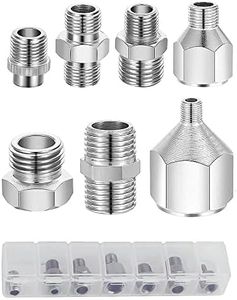 HUBEST 7 pcs of airbrush adaptor set airbrush fitting airbrush connector kit for air compressor & airbrush hose