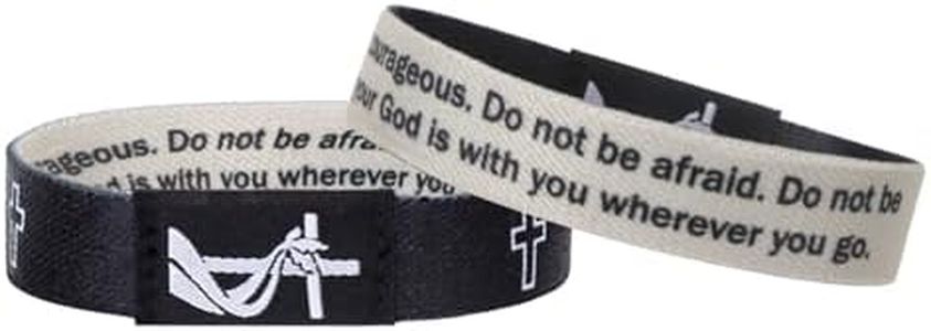 Wearable bible verse bracelets Wearable christian bracelet with NFC Music Inspirational Daily bible verse bracelets - Engraved inspirational Christian Faith Bible Verse quotation unisex religious gift(Joshua)