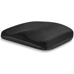 Tsumbay Chair Cushion, Premium Memory Foam Seat Cushion, Extra Soft Chair Pad with Carry Handle & Washable Cover, Comfort Chair Cushion Universal Size for Office Chair, Home/Car Seat, Wheelchair, Recliner - Black