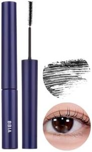 BBIA Never Die Mascara SLIM, Black – Ultra Fine Brush for Defined Lashes, Power Curling & Fixing Lashes, Neat Eyelashes, Intense Length, No Smudging & Clumping, High Waterproof, Korea Eye Makeup