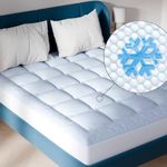 Niagara Cooling Twin XL Mattress Topper - Pillow Top Mattress Cover Quilted Fitted Cooling Topper for Back Pain Deep Pocket Fits 20 Inches (39x80 Inches)