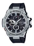 Casio Mens ’G-Steel by G-Shock’ Quartz Solar Bluetooth Connected Resin Dress Watch, Color: Black (Model: GST-B100-1ACR)