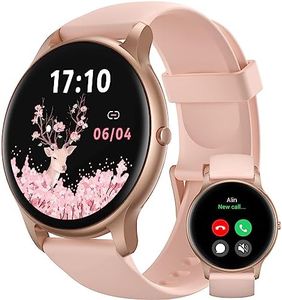Parsonver Montre Connectée Femme avec Appels Bluetooth, Montre Sport avec 100+ Sportifs, Étanche IP68, Moniteur Sommeil, Fréquence Cardiaque, Podomètre, Smartwatch pour Android & iOS, SPROD1, Or Rose