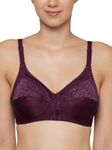Triumph International Women's Non Padded | Wireless | Claudette 36E Deep Burgundy | Full-Coverage Bra | Pack of 1