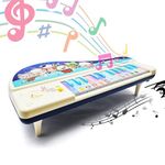 VikriDA Mini Piano Keyboard Toy for Kids Multifunction Baby Musical Instrument Educational Toys for Kids - White