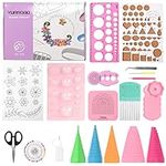 YURROAD 19pcs Paper Quilling Tools Kit Paper Strips DIY Tool Set