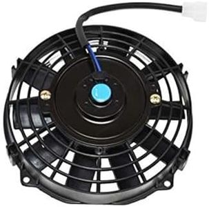 A-Team Performance - Universal Type 120021 8 Inches High Performance - 1700 CFM 12 Volts Electric Radiator Cooling Fan with 10-Piece Reversible Flat 9" x 9" x 2-1/2" Blades