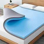 Maxzzz 3 Inch Mattress Topper Full, Gel Memory Foam Mattress Topper & Bamboo Charcoal Foam Topper High Density Foam Double Bed Topper for Medium Firm & Comfort Sleep (54x74 Inch)