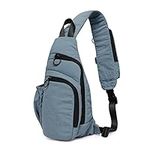 ODODOS Crossbody Sling Bag with Adjustable Straps Small Backpack Lightweight Daypack for Casual Hiking Outdoor Travel, Deep Blue