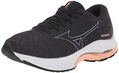 Mizuno Women's Wave Rider 26 Running Shoe, Odyssey Grey/Quicksilver, 6 Wide