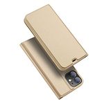 ELICA PU Leather Wallet Case Kickstand | TPU Inside | Magnetic Closure | Full Body Protection Flip Cover for iPhone 11 - Gold