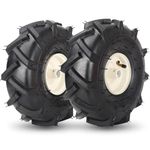 GICOOL 11x4.00-4" Tiller Tire and Wheel, 3/4" Axle Size, 3-1/8" Centered Hub, Compatible with Craftsman & Troy-Bilt Tiller Replacement