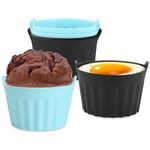 Ramekins for Air Fryer,Air Fryer Poached Egg Moulds,Large Silicone Muffin Cases,Air Fryer Accessories Liners