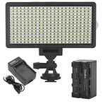 Osaka Bi-Color Dimmable LED Video Light OS-LED-308 Pocket LED Slim for All DSLR Video Cameras YouTube Video tiktok Photography Shooting with F750 Battery 8000 mAh and Fast Charger