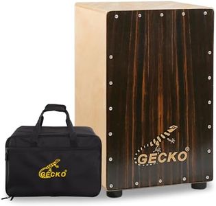 GECKO Cajon BOX Drum-Wooden Percussion Box musical instrument bass drum box acoustic box drum beat box with Internal Adjustable Guitar Strings cajon drum set package
