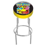 Arcade1Up Pac-Man Adjustable Padded Video Game Chair Stool with Leg Extenders