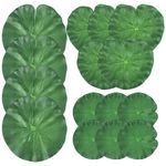 SHEHARUHI 15Pcs 3 Kinds Artificial Lotus Leaves,Realistic Lily Pads for Ponds,Floating Foam Lotus Leaves for Patio Koi Fish Pond Pool Aquarium Decoration