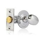 XFORT Rack Bolt Security Kit in Polished Chrome, Oval Turn Knob with 55mm Rack Bolt. Extra Security As an Additional Lock, Enhanced Protection for Doors.