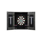 Hathaway Drifter Solid Wood Dartboard & Cabinet Set White