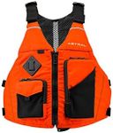 Astral, E-Ronny Men’s PFD, Durable Life Jacket for Fishing, Touring, and Kayaking, Fire Orange, Large-X-Large