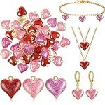 60 Pieces Heart Charms Alloy Charms