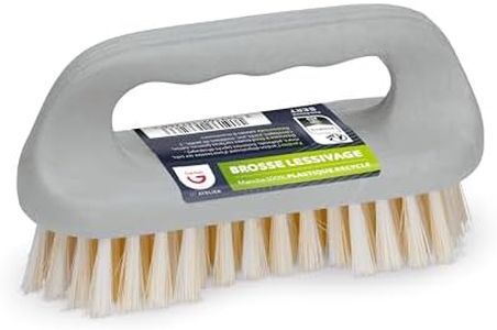 Brosse de Nettoyage – Pour Nettoyer, Récurer Désincruster ou Lessiver tous supports – Manche 100% Plastique Recyclé – Made in France