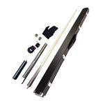 Laxmi Ganesh Billiard Snooker Master Classic Cue Stick with Extension and Leather Cue Case, Glove, Chalk Holder, Chalk, Tip